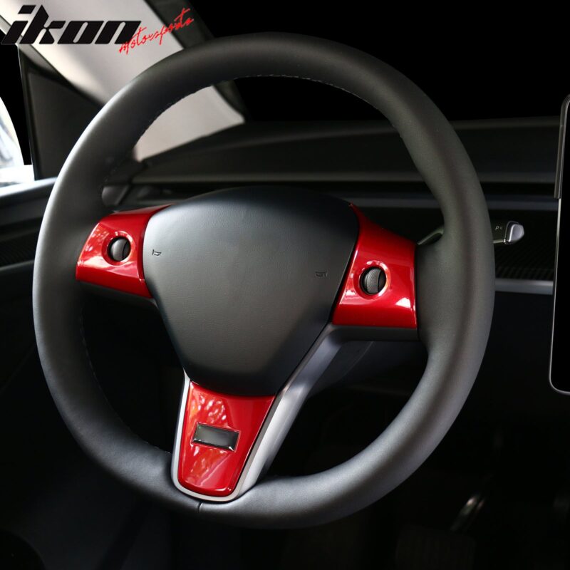2017-2023 Tesla 3 & 20-23 Y Steering Wheel Trim ABS - Image 6
