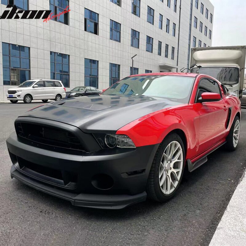 2010-2014 Ford Mustang GT500 Style Hood Aluminum Air Intake Panel - Image 2
