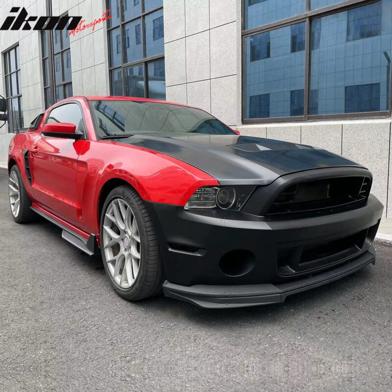 2010-2014 Ford Mustang GT500 Style Hood Aluminum Air Intake Panel - Image 3