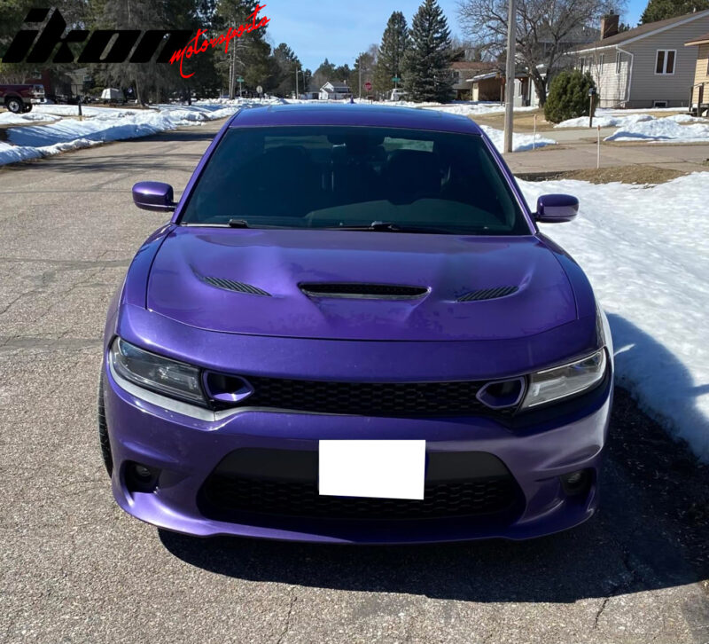 2015-2023 Dodge Charger SRT Style Car Hood Scoop Vent Black Aluminum - Image 11