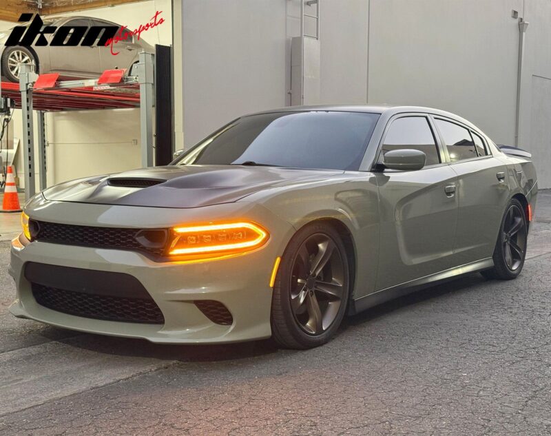 2015-2023 Dodge Charger SRT Style Car Hood Scoop Vent Black Aluminum - Image 12