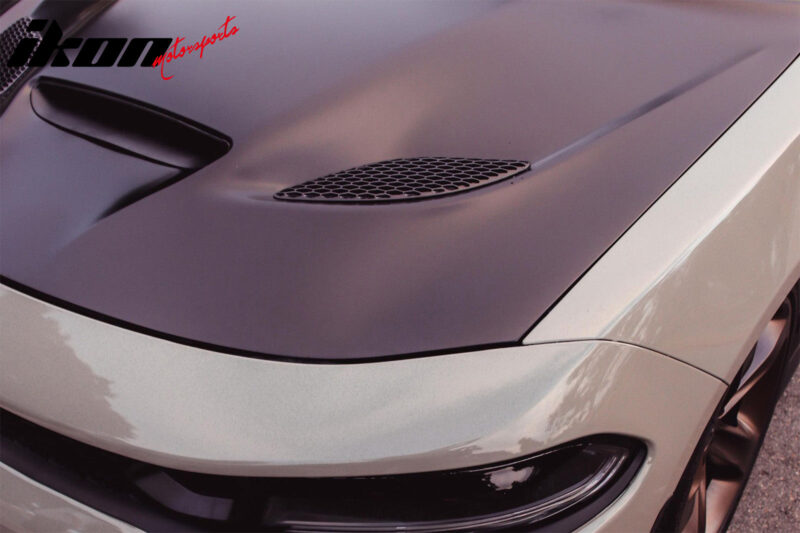 2015-2023 Dodge Charger SRT Style Car Hood Scoop Vent Black Aluminum - Image 14