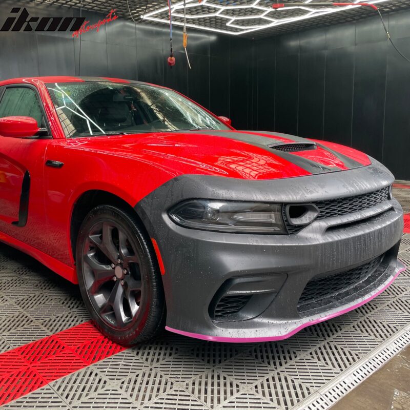 2015-2023 Dodge Charger Widebody SRT Front Bumper Cover + Pink Lip PP - Image 3