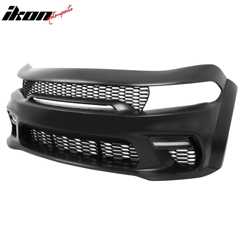 2015-2023 Dodge Charger  Front Bumper Cover Grill LED Widebody Black P - Image 4