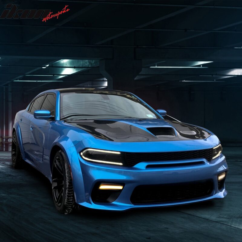 2020-2023 Dodge Charger Widebody Bumper Cover W/ SRT Grilles LED PP - Image 2