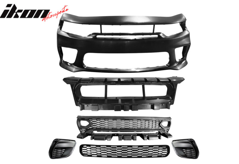 2020-2023 Dodge Charger Widebody Bumper Cover W/ SRT Grilles LED PP - Image 4